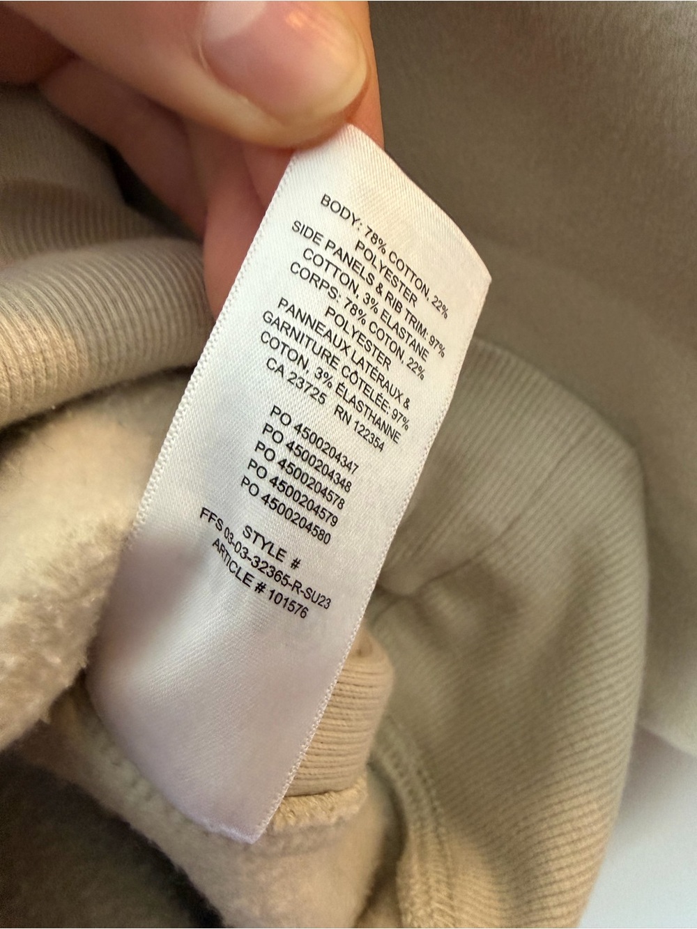 TNA ARITZIA SWEATFLEECE FLEECE BOYFRIEND FIT BEIGE SIZE MEDIUM CREWNECK SWEATER - Picture 5 of 5